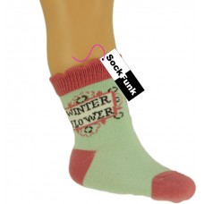 Winter Flower Design with Pink Heel and Toe Winter Flower Design with Pink Heel and Toe
